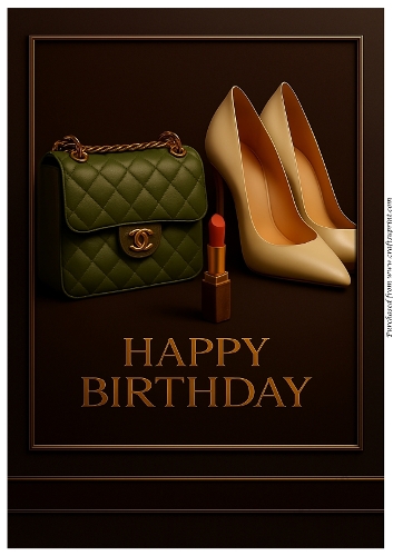 Chic Birthday Wishes A4 6