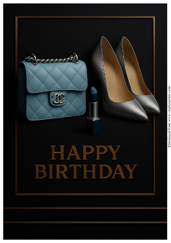 Chic Birthday Wishes A4 8