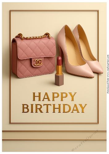 Chic Birthday Wishes A4 9