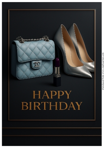 Chic Birthday Wishes A4 10
