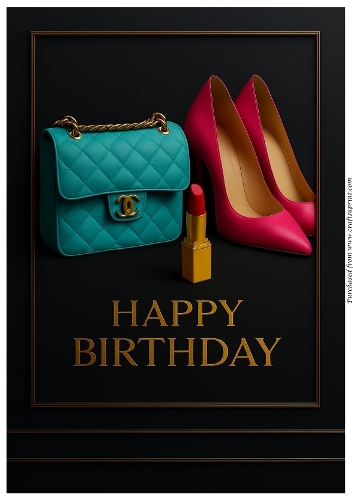 Chic Birthday Wishes A4 11