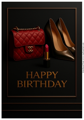 Chic Birthday Wishes A4 12