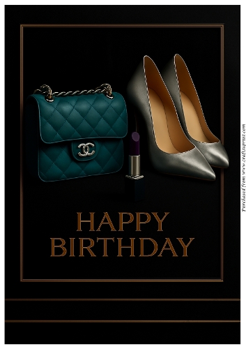 Chic Birthday Wishes A4 14