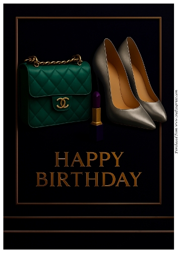 Chic Birthday Wishes A4 15