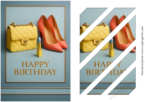 Chic Birthday Wishes Oblique Panels 1