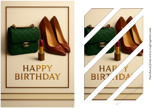 Chic Birthday Wishes Oblique Panels 7
