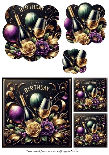 Birthday Female Scalloped Pyramid 21