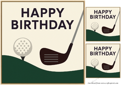 Golfing Birthday Wishes Quick Card 1
