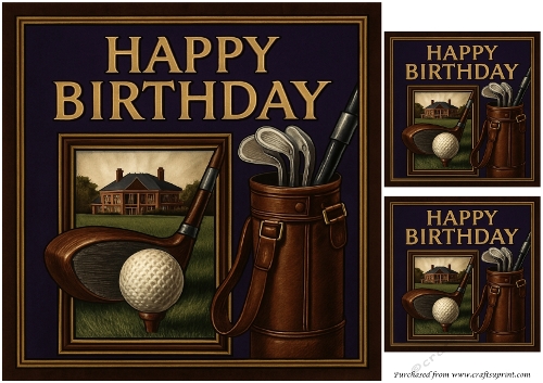 Golfing Birthday Wishes Quick Card 4