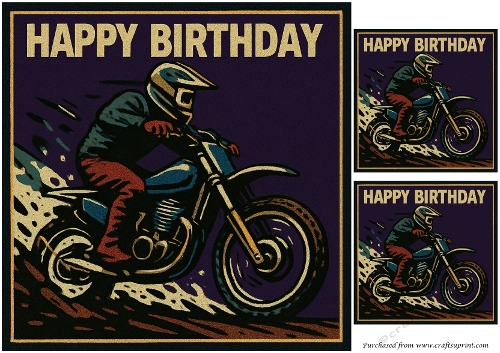 Dirt Bike Birthday Quick Card 4