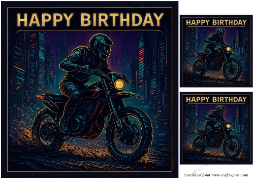 Dirt Bike Birthday Quick Card 5