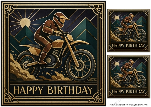 Dirt Bike Birthday Quick Card 6