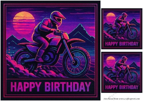 Dirt Bike Birthday Quick Card 7