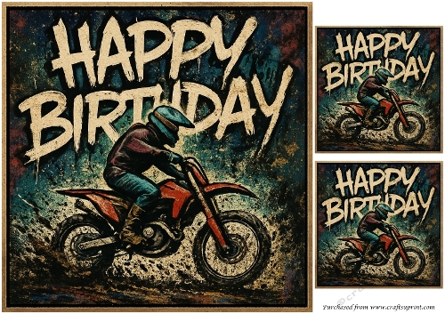 Dirt Bike Birthday Quick Card 8