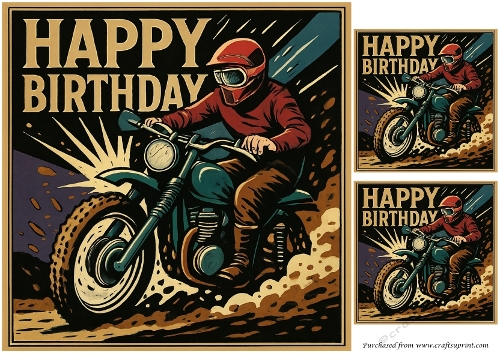 Dirt Bike Birthday Quick Card 10