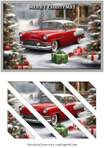 Christmas Car and Gifts Oblique Panels