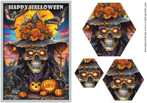 Halloween Monster Hexagon Pyramid 1