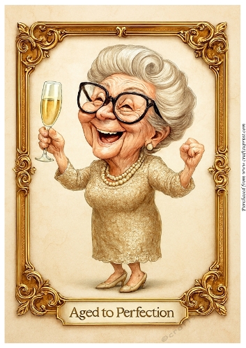 Funny Female Birthday Card A4