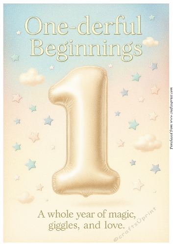 Birthday Age Card A4 – 1