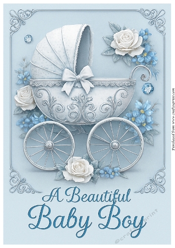 Congratulations on your New Baby Boy A4