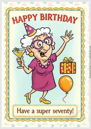 Funny Female Birthday Card A4 – 70th_01