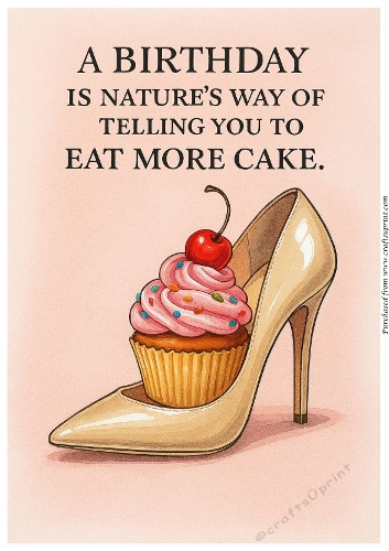 Funny Female Birthday Card A4 2