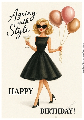Funny Female Birthday Card A4 3