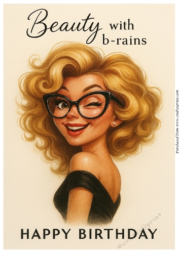 Funny Female Birthday Card A4 4
