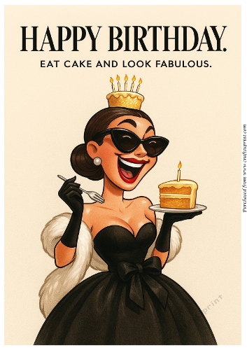 Funny Female Birthday A4 1