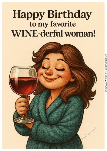 Funny Female Birthday A4 8