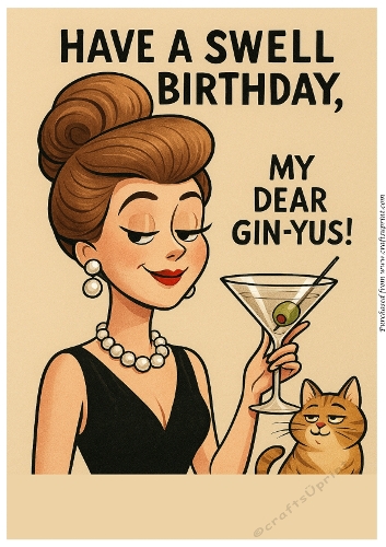 Funny Female Birthday A4 15