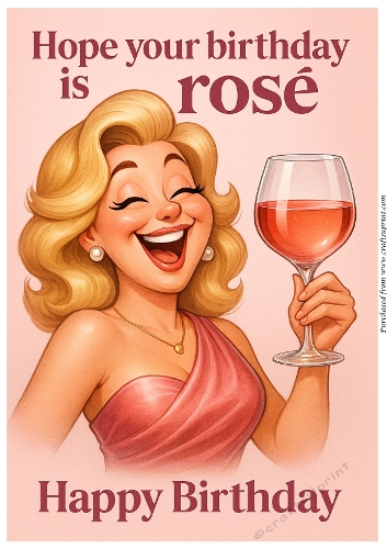Funny Female Birthday A4 16