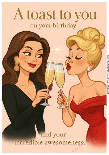 Funny Female Birthday A4 17