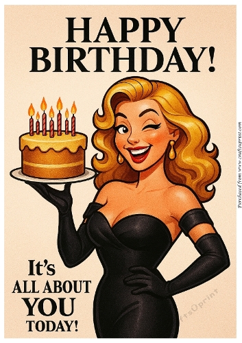 Funny Female Birthday A4 21