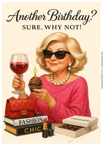 Funny Female Birthday A4 22