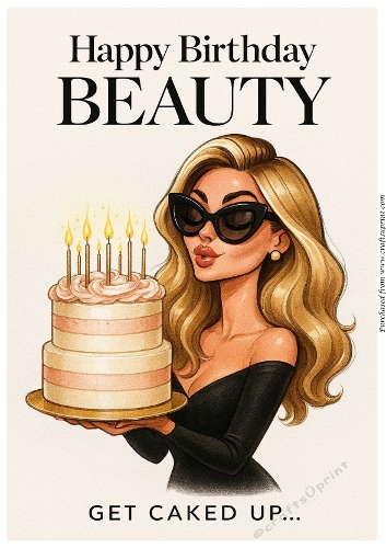 Funny Female Birthday A4 24