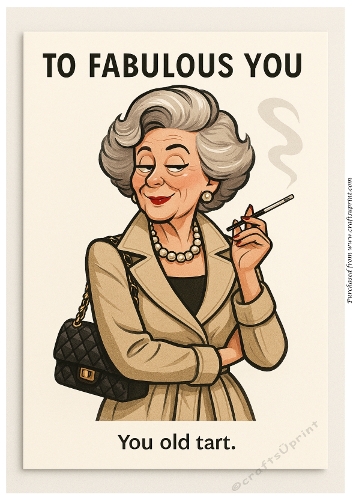 Funny Female Birthday A4 26
