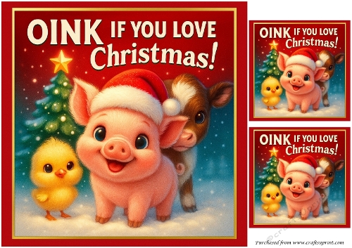 DD FUNNY CHRISTMAS FARM ANIMALS 1