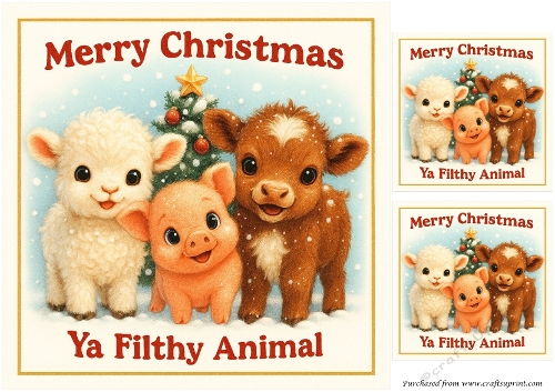 DD FUNNY CHRISTMAS FARM ANIMALS 2