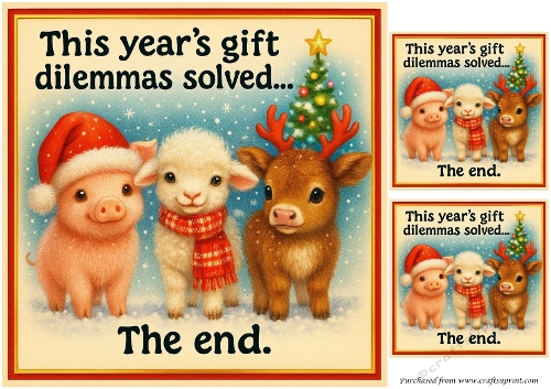 DD FUNNY CHRISTMAS FARM ANIMALS 4