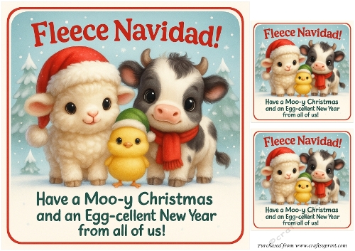 DD FUNNY CHRISTMAS FARM ANIMALS 10