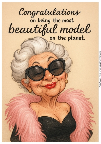 Funny Female Birthday A4 34