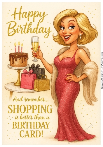 Funny Female Birthday A4 37