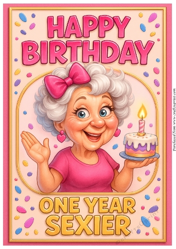 DD FUNNY FEMALE BIRTHDAY A4 1