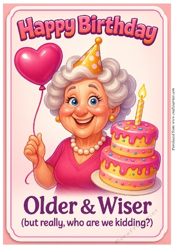 DD FUNNY FEMALE BIRTHDAY A4 11