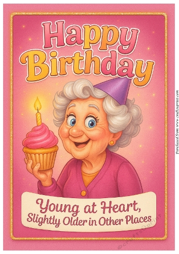 DD FUNNY FEMALE BIRTHDAY A4 15