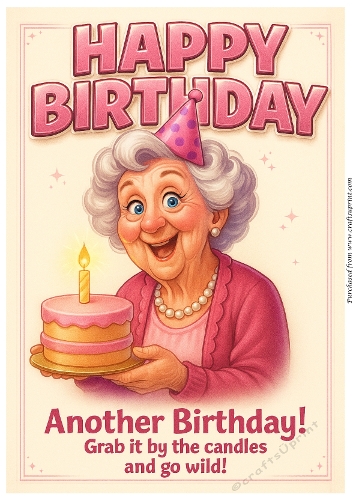 DD FUNNY FEMALE BIRTHDAY A4 29