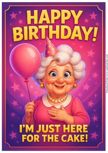 DD FUNNY FEMALE BIRTHDAY A4 31