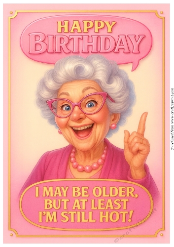 DD FUNNY FEMALE BIRTHDAY A4 33