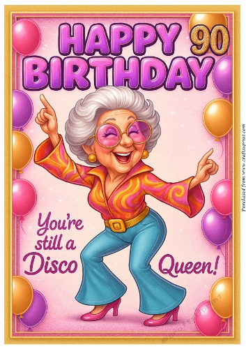 DD FUNNY FEMALE BIRTHDAY A4 35
